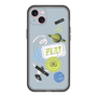 スリムプロテクションプレミアムケース with MagSafe［ Playful sticker - Dusty Blue ］