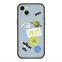 スリムプロテクションプレミアムケース with MagSafe［ Playful sticker - Dusty Blue ］