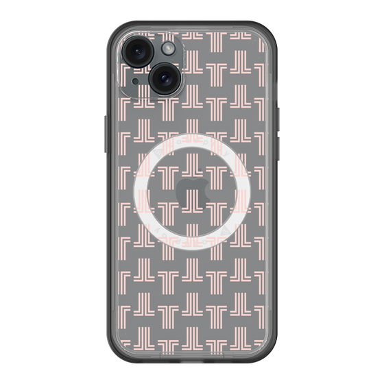 スリムプロテクションプレミアムケース with MagSafe［ LANVIN en Bleu - Monogram - Pink ］