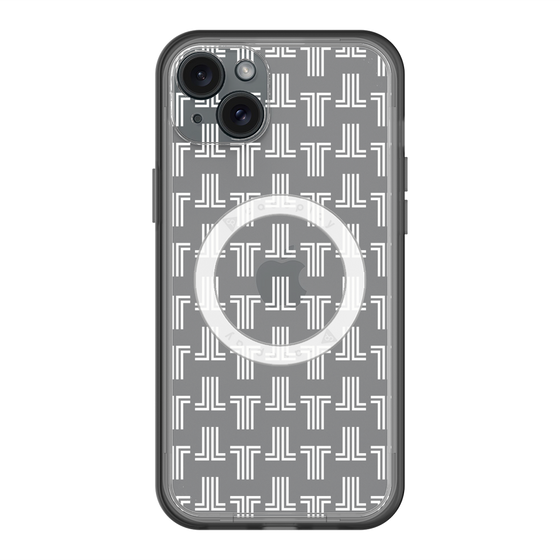 スリムプロテクションプレミアムケース with MagSafe［ LANVIN en Bleu - Monogram - White ］