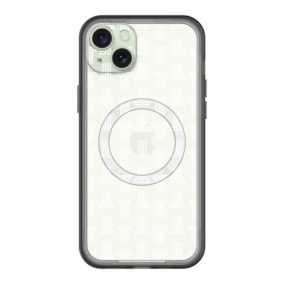 スリムプロテクションプレミアムケース with MagSafe［ LANVIN en Bleu - Monogram - White ］