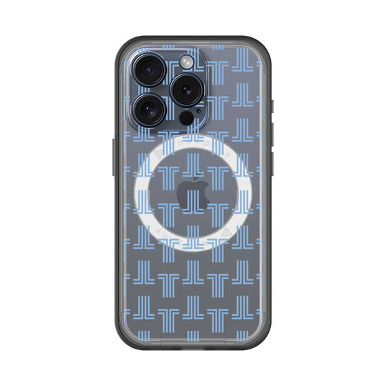 スリムプロテクションプレミアムケース with MagSafe［ LANVIN en Bleu - Monogram - Blue ］