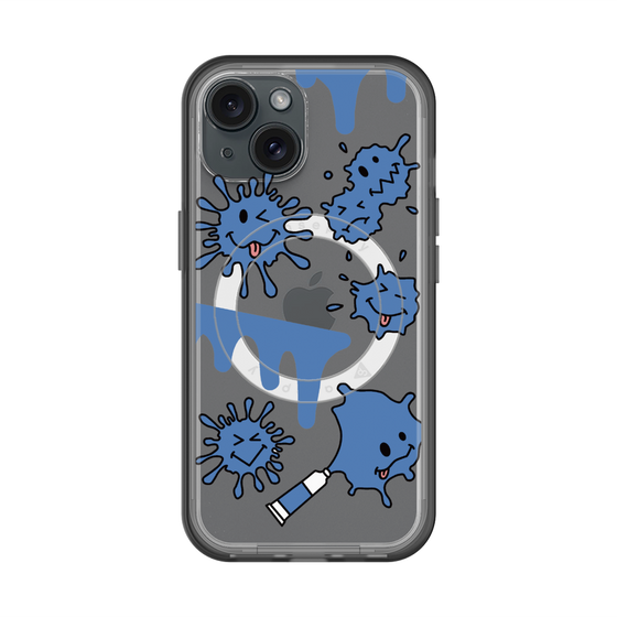 スリムプロテクションプレミアムケース with MagSafe［ PAINTING SMILE Blue ］