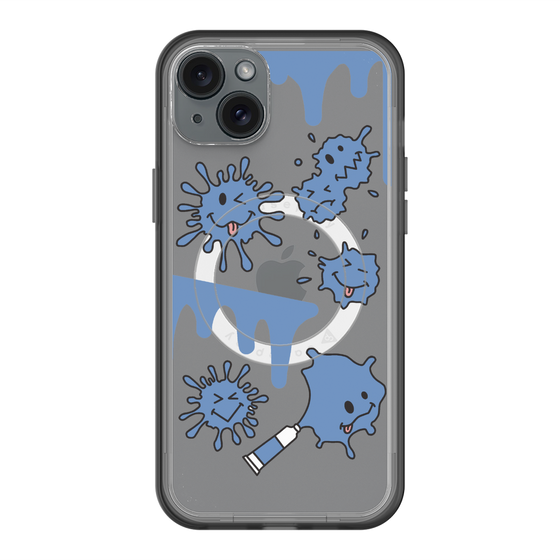 スリムプロテクションプレミアムケース with MagSafe［ PAINTING SMILE Blue ］