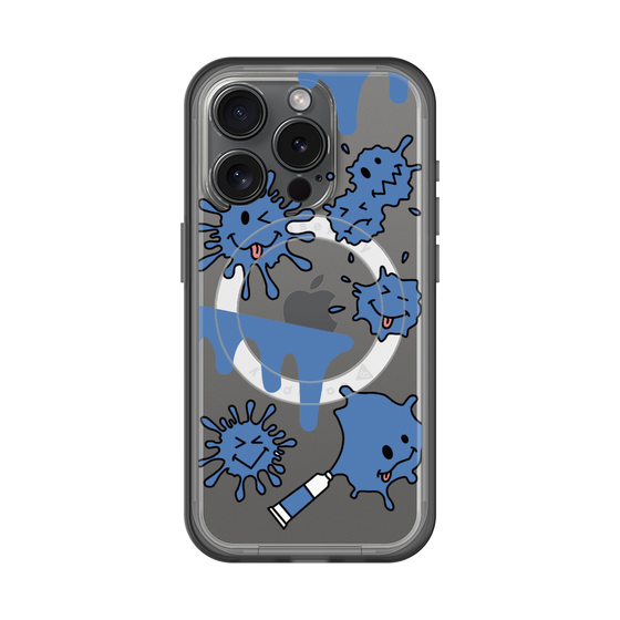 スリムプロテクションプレミアムケース with MagSafe［ PAINTING SMILE Blue ］