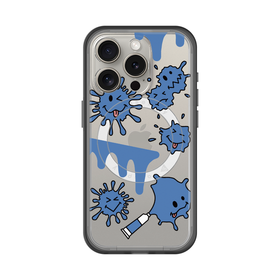 スリムプロテクションプレミアムケース with MagSafe［ PAINTING SMILE Blue ］