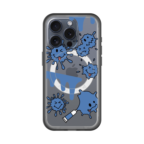 スリムプロテクションプレミアムケース with MagSafe［ PAINTING SMILE Blue ］