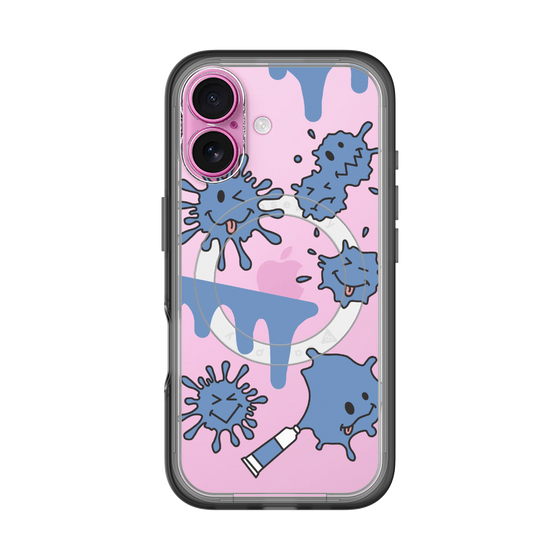 スリムプロテクションプレミアムケース with MagSafe［ PAINTING SMILE Blue ］