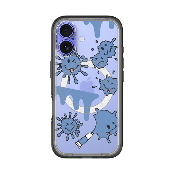 スリムプロテクションプレミアムケース with MagSafe［ PAINTING SMILE Blue ］
