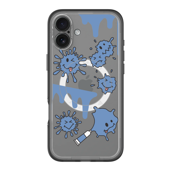 スリムプロテクションプレミアムケース with MagSafe［ PAINTING SMILE Blue ］