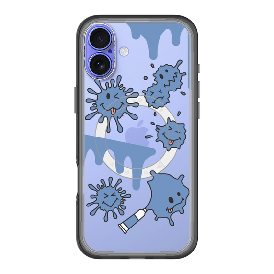 スリムプロテクションプレミアムケース with MagSafe［ PAINTING SMILE Blue ］