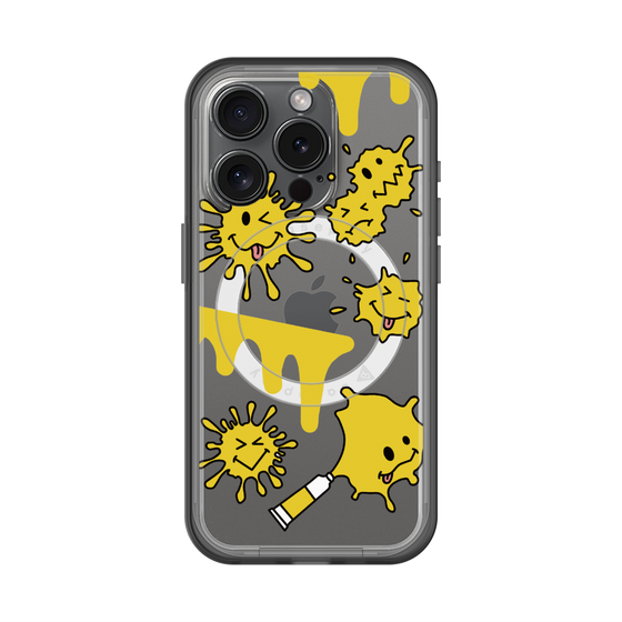スリムプロテクションプレミアムケース with MagSafe［ PAINTING SMILE Yellow ］
