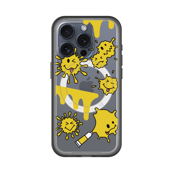 スリムプロテクションプレミアムケース with MagSafe［ PAINTING SMILE Yellow ］