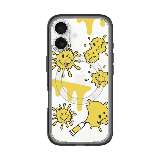 スリムプロテクションプレミアムケース with MagSafe［ PAINTING SMILE Yellow ］
