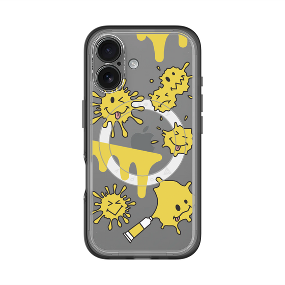 スリムプロテクションプレミアムケース with MagSafe［ PAINTING SMILE Yellow ］