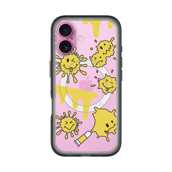スリムプロテクションプレミアムケース with MagSafe［ PAINTING SMILE Yellow ］