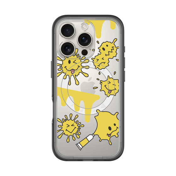 スリムプロテクションプレミアムケース with MagSafe［ PAINTING SMILE Yellow ］