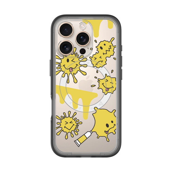 スリムプロテクションプレミアムケース with MagSafe［ PAINTING SMILE Yellow ］