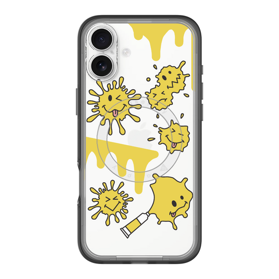 スリムプロテクションプレミアムケース with MagSafe［ PAINTING SMILE Yellow ］