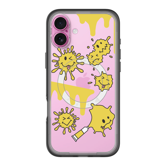 スリムプロテクションプレミアムケース with MagSafe［ PAINTING SMILE Yellow ］
