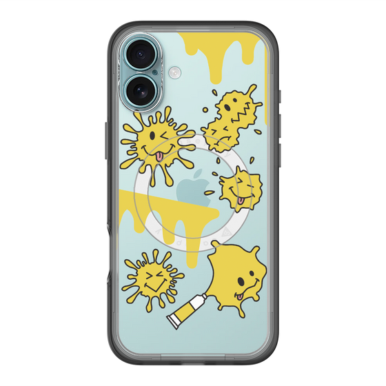 スリムプロテクションプレミアムケース with MagSafe［ PAINTING SMILE Yellow ］