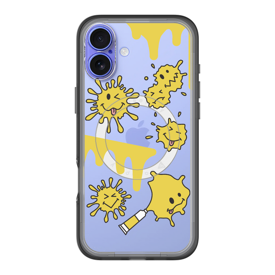 スリムプロテクションプレミアムケース with MagSafe［ PAINTING SMILE Yellow ］