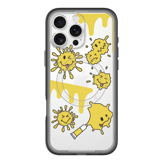 スリムプロテクションプレミアムケース with MagSafe［ PAINTING SMILE Yellow ］