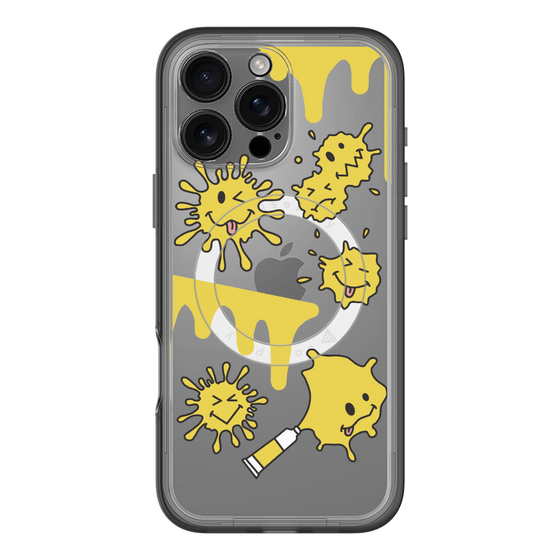 スリムプロテクションプレミアムケース with MagSafe［ PAINTING SMILE Yellow ］