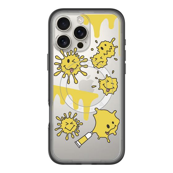 スリムプロテクションプレミアムケース with MagSafe［ PAINTING SMILE Yellow ］