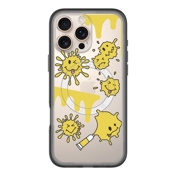 スリムプロテクションプレミアムケース with MagSafe［ PAINTING SMILE Yellow ］