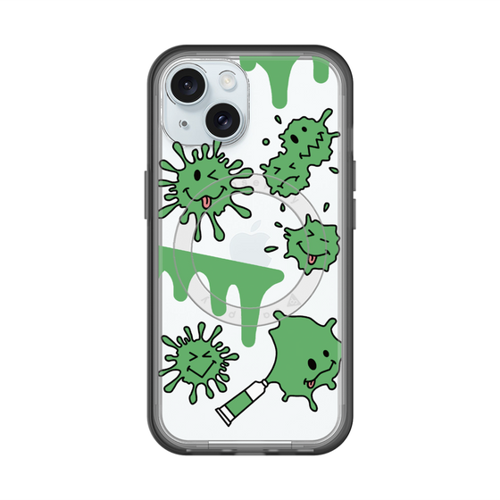スリムプロテクションプレミアムケース with MagSafe［ PAINTING SMILE Green ］
