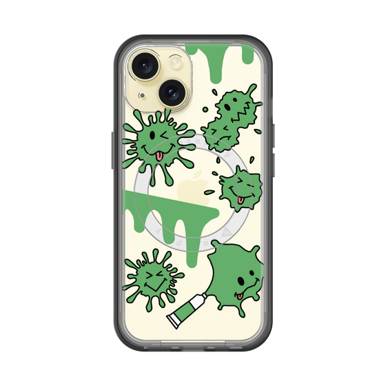 スリムプロテクションプレミアムケース with MagSafe［ PAINTING SMILE Green ］