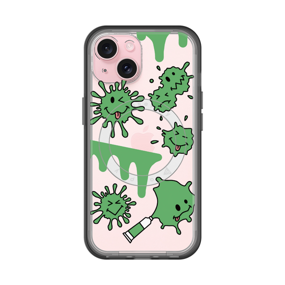 スリムプロテクションプレミアムケース with MagSafe［ PAINTING SMILE Green ］