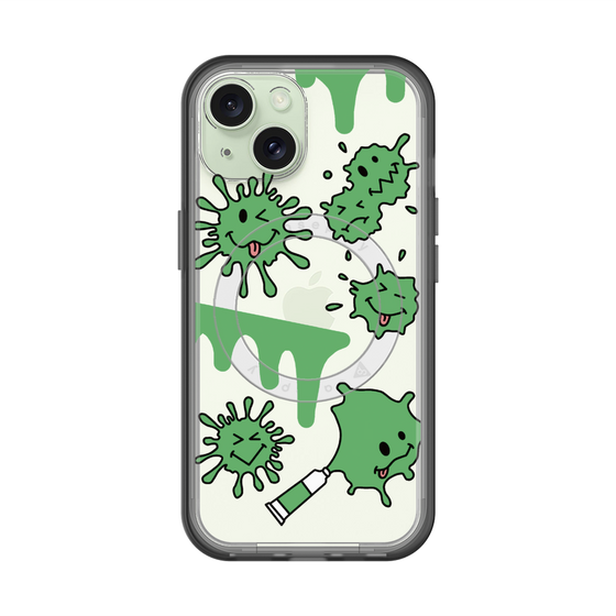スリムプロテクションプレミアムケース with MagSafe［ PAINTING SMILE Green ］