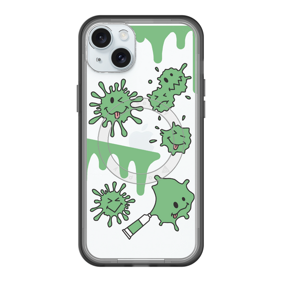 スリムプロテクションプレミアムケース with MagSafe［ PAINTING SMILE Green ］