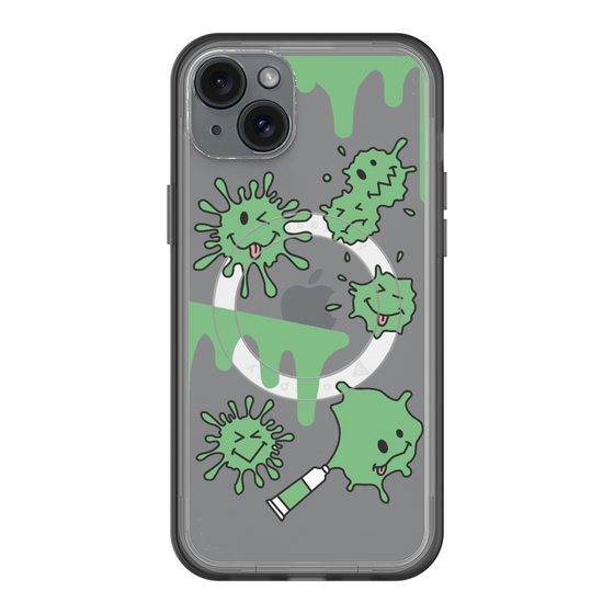 スリムプロテクションプレミアムケース with MagSafe［ PAINTING SMILE Green ］