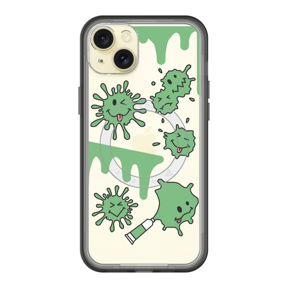 スリムプロテクションプレミアムケース with MagSafe［ PAINTING SMILE Green ］