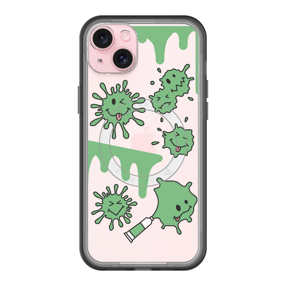 スリムプロテクションプレミアムケース with MagSafe［ PAINTING SMILE Green ］