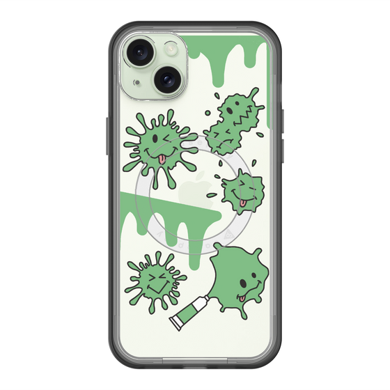 スリムプロテクションプレミアムケース with MagSafe［ PAINTING SMILE Green ］