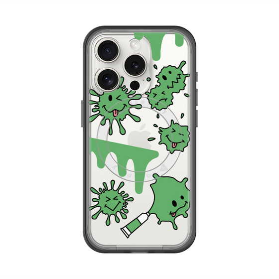 スリムプロテクションプレミアムケース with MagSafe［ PAINTING SMILE Green ］