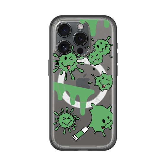 スリムプロテクションプレミアムケース with MagSafe［ PAINTING SMILE Green ］