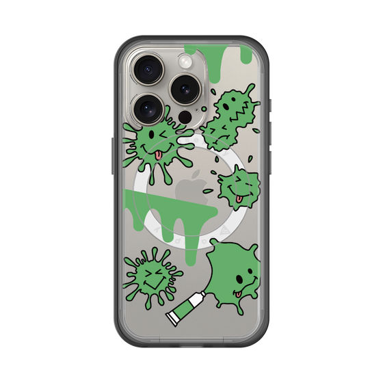 スリムプロテクションプレミアムケース with MagSafe［ PAINTING SMILE Green ］