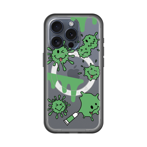 スリムプロテクションプレミアムケース with MagSafe［ PAINTING SMILE Green ］