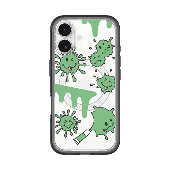 スリムプロテクションプレミアムケース with MagSafe［ PAINTING SMILE Green ］