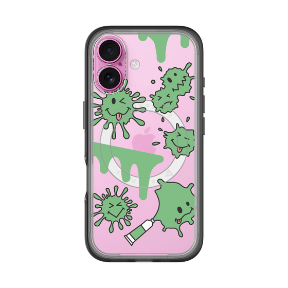 スリムプロテクションプレミアムケース with MagSafe［ PAINTING SMILE Green ］