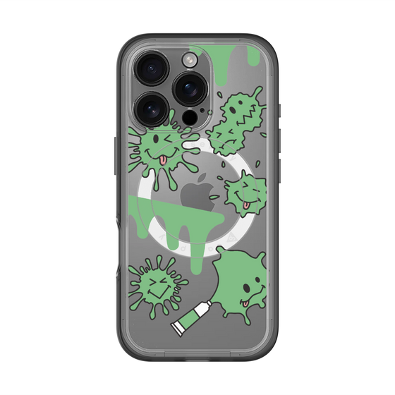 スリムプロテクションプレミアムケース with MagSafe［ PAINTING SMILE Green ］