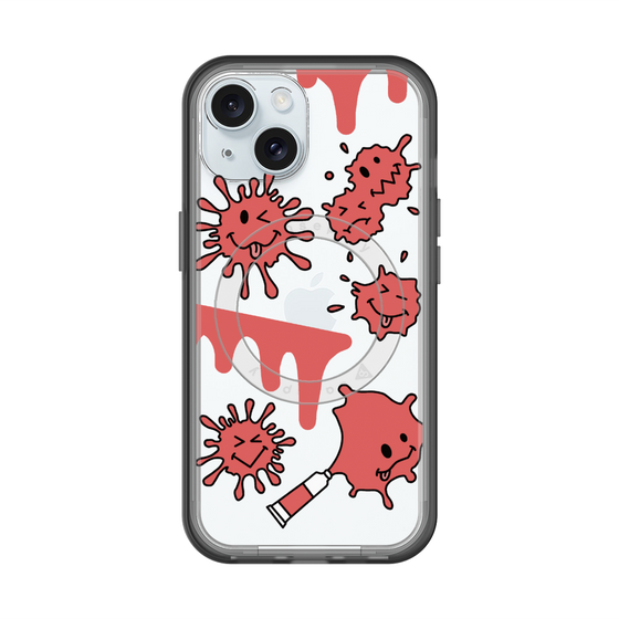 スリムプロテクションプレミアムケース with MagSafe［ PAINTING SMILE Red ］