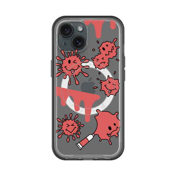 スリムプロテクションプレミアムケース with MagSafe［ PAINTING SMILE Red ］