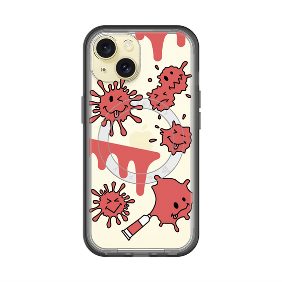 スリムプロテクションプレミアムケース with MagSafe［ PAINTING SMILE Red ］