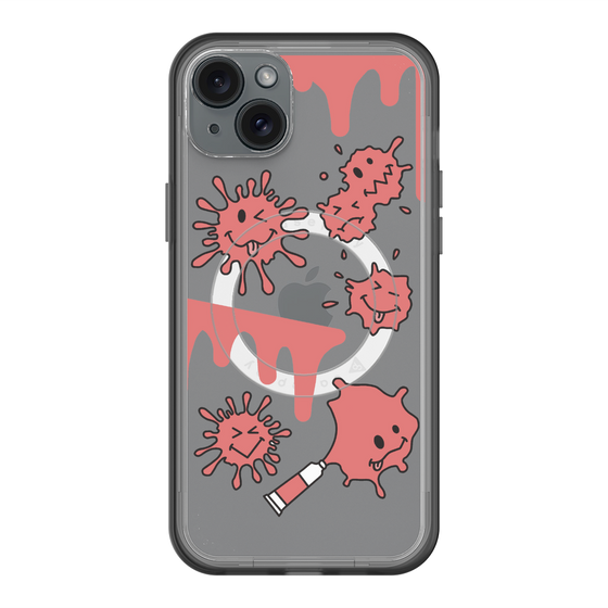 スリムプロテクションプレミアムケース with MagSafe［ PAINTING SMILE Red ］